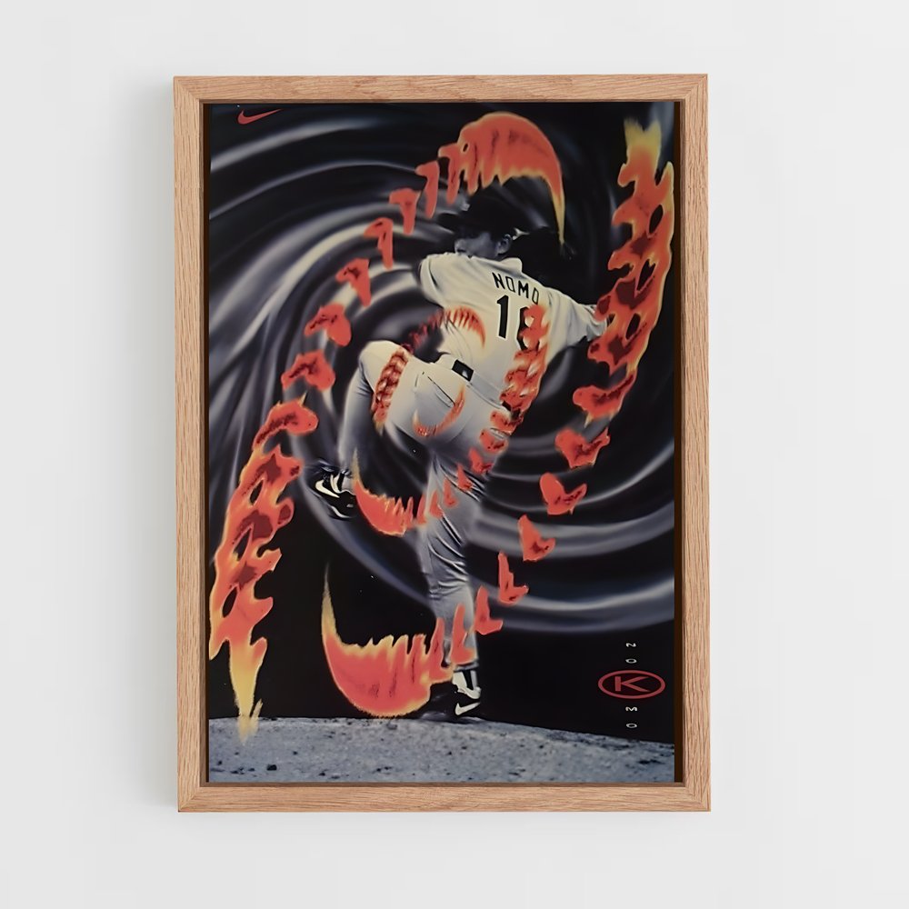Poster Flame Pitcher – affiche Baseball (vue 4)